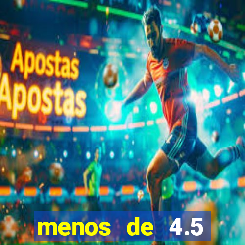 menos de 4.5 escanteios o que significa